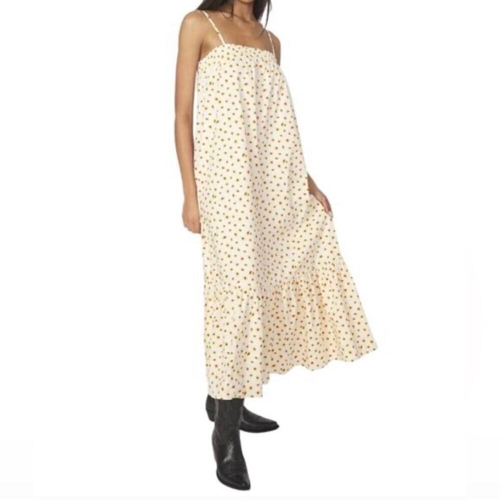 WeWoreWhat Ivory Ditsy Daisy Boho Floral Smocked Midi Dress Women’s Size XS NWT